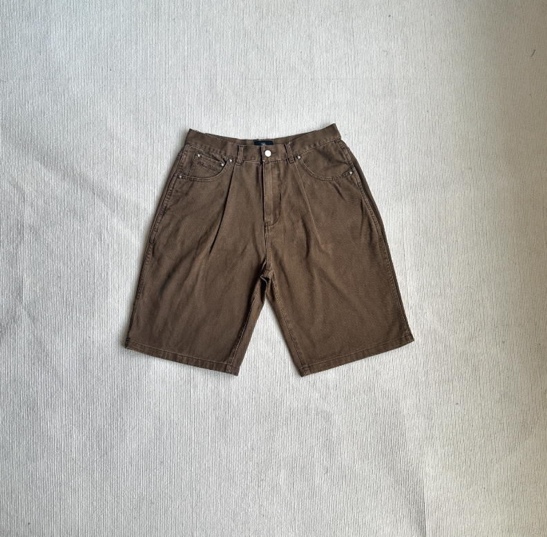 Shorts Denim Washed Brown