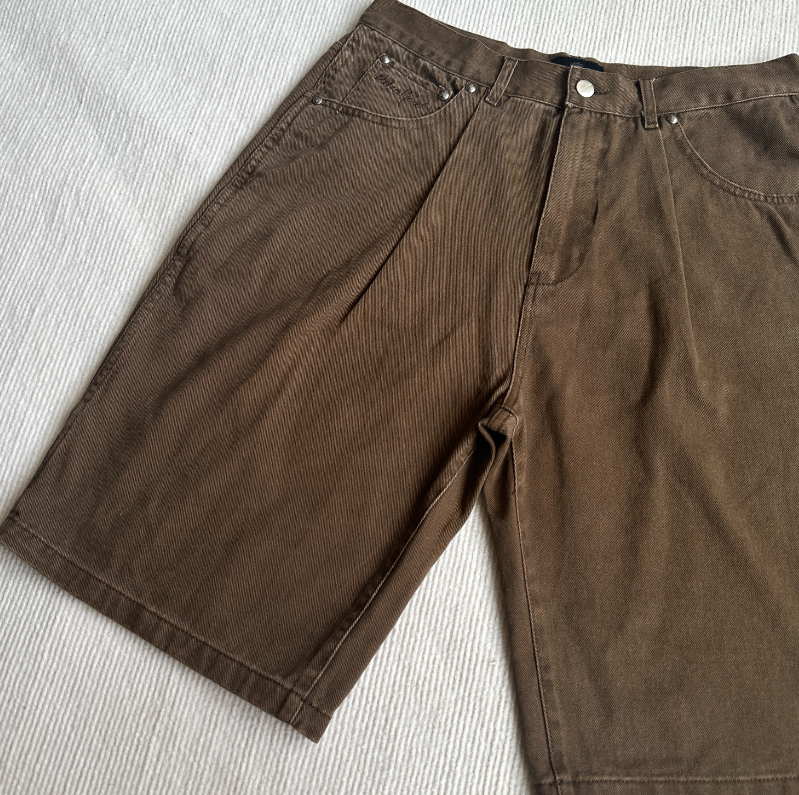 Shorts Denim Washed Brown