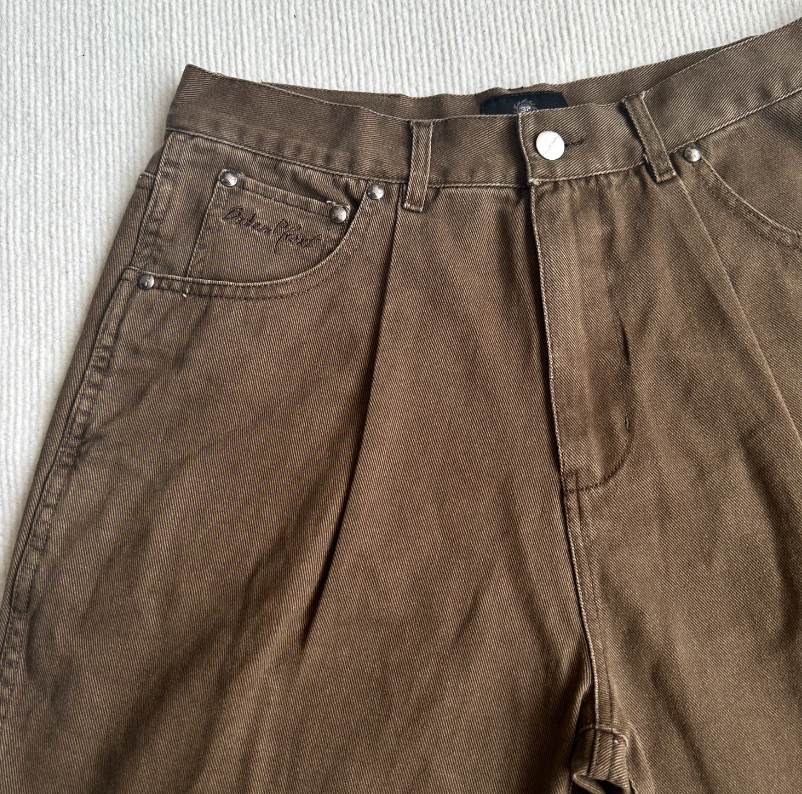 Shorts Denim Washed Brown