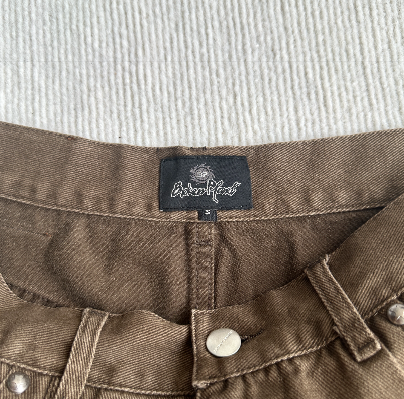 Shorts Denim Washed Brown