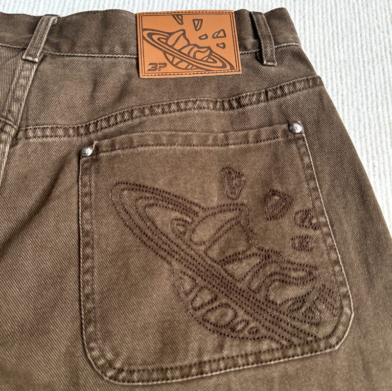 Shorts Denim Washed Brown