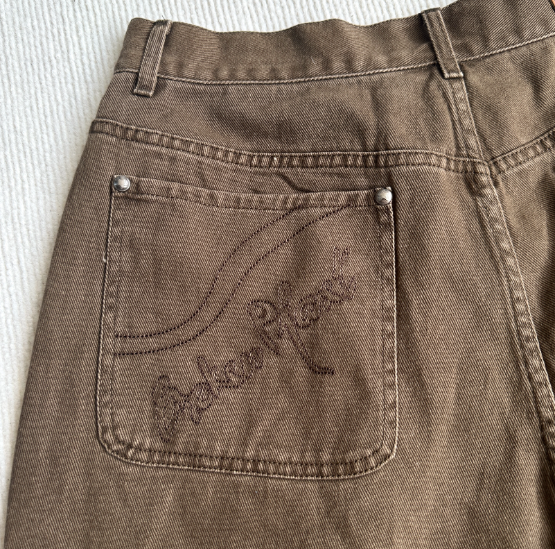 Shorts Denim Washed Brown