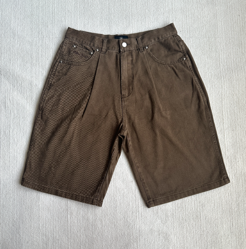 Shorts Denim Washed Brown