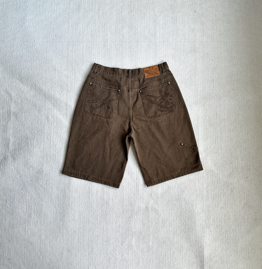 Shorts Denim Washed Brown