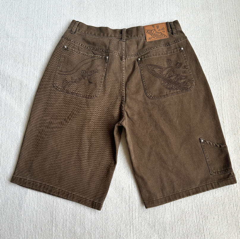 Shorts Denim Washed Brown