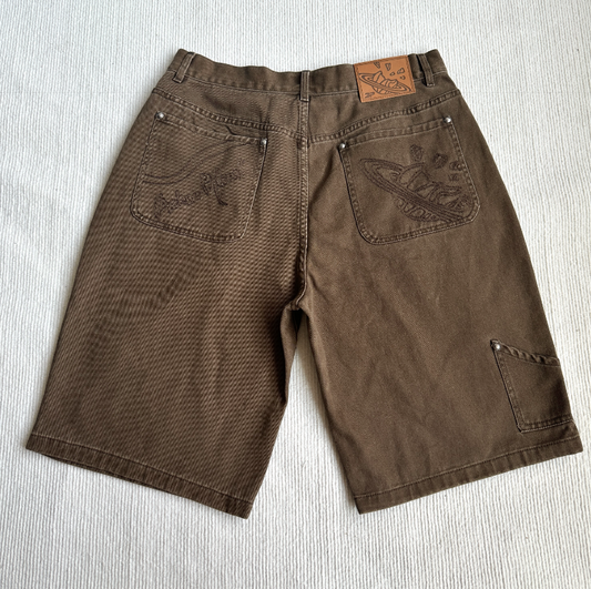 Shorts Denim Washed Brown