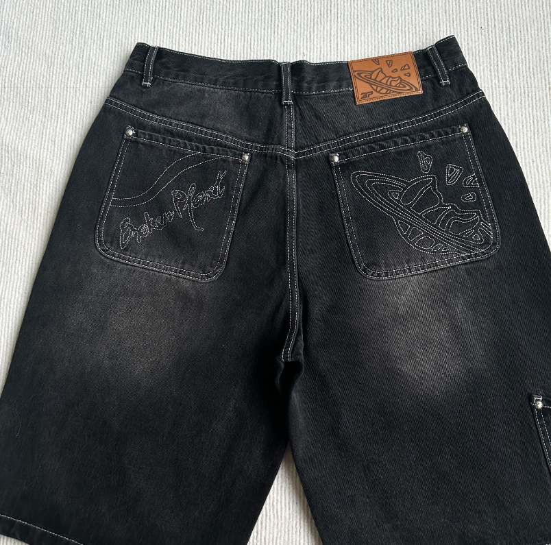 Shorts Denim Washed Black