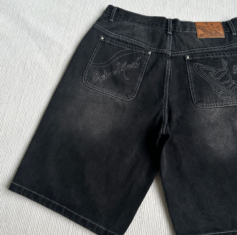 Shorts Denim Washed Black