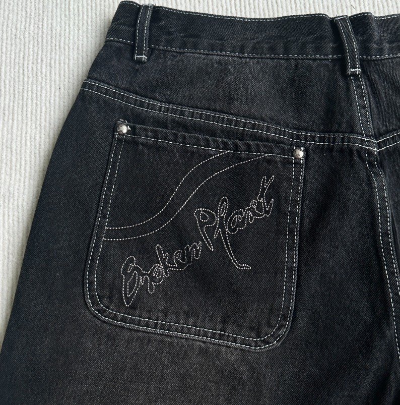 Shorts Denim Washed Black